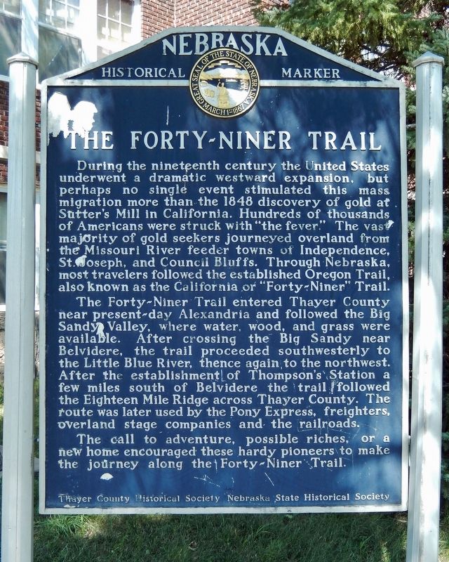The Forty-Niner Trail Marker image. Click for full size.
