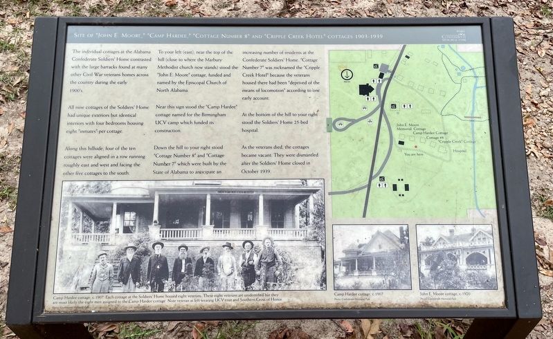 Site of "John E. Moore," "Camp Hardee," "Cottage Number 8" and "Cripple Creek Hotel" Cottages Marker image. Click for full size.
