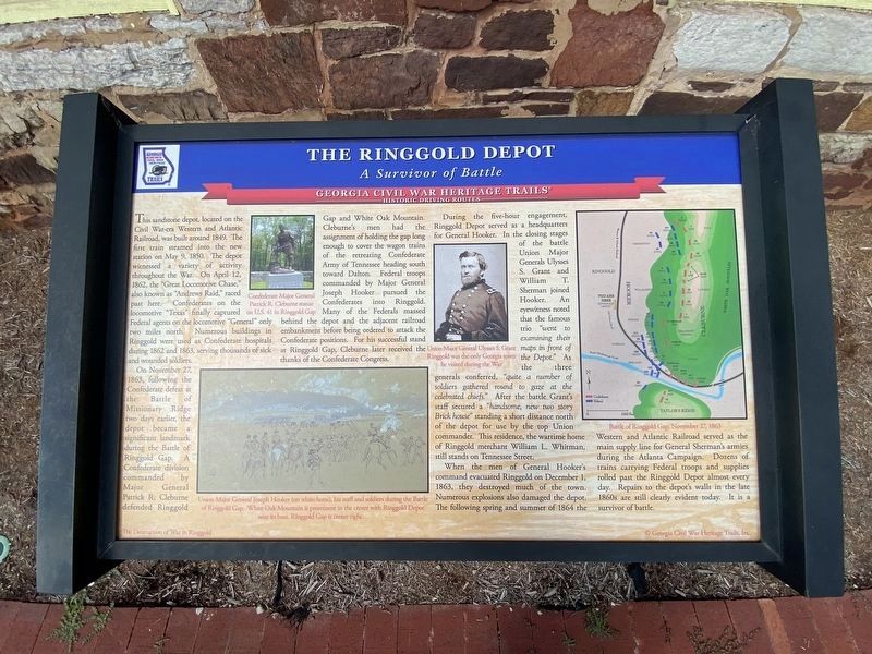 The Ringgold Depot Marker (replacement panel) image. Click for full size.