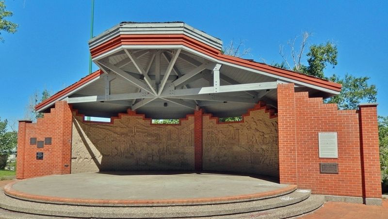 Riverside Veterans' Memorial Park Bandshell. Click for full size. Riverside Veterans' Memorial Park Bandshell image. Click for full size.