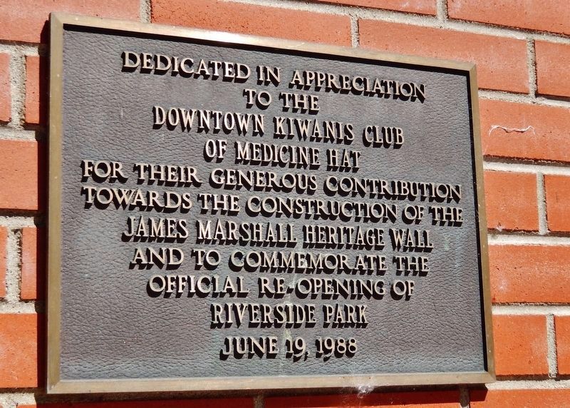 James Marshall Heritage Wall Dedication. Click for full size. James Marshall Heritage Wall Dedication image. Click for full size.