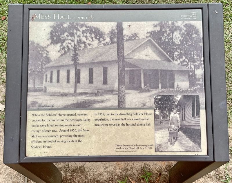 Mess Hall c. 1920-1929 Marker. Click for full size. Mess Hall c. 1920-1929 Marker image. Click for full size.