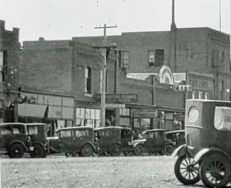 Marker detail: Ross Street, ca. 1910 image. Click for full size.