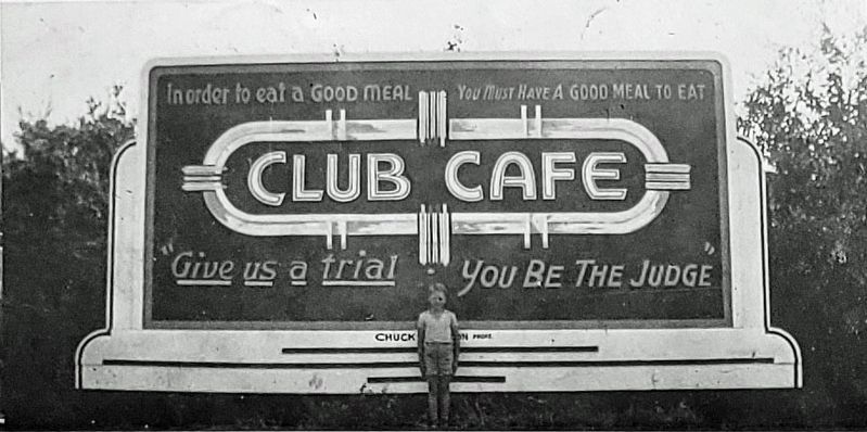 Marker detail: Club Caf� Billboard image. Click for full size.