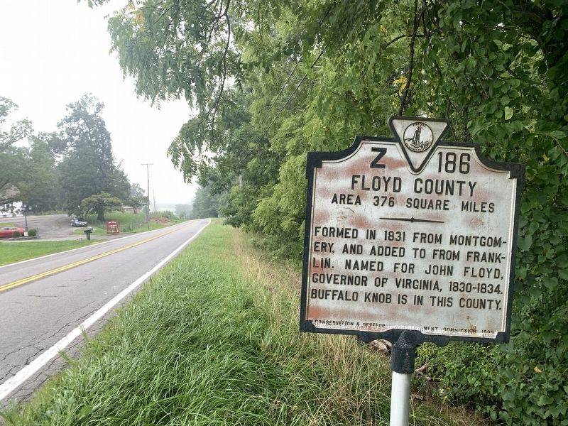 Floyd County / Roanoke County Marker image. Click for full size.