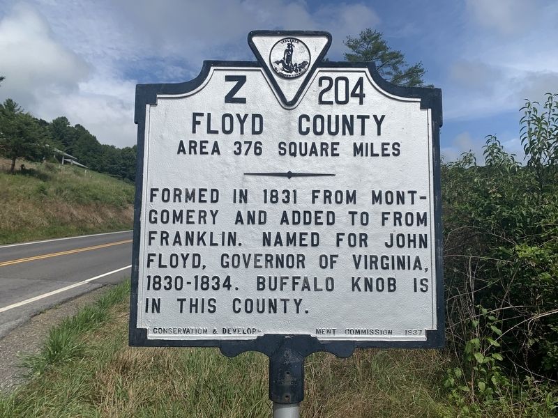 Floyd County Side of Marker. Click for full size. Floyd County Side of Marker image. Click for full size.
