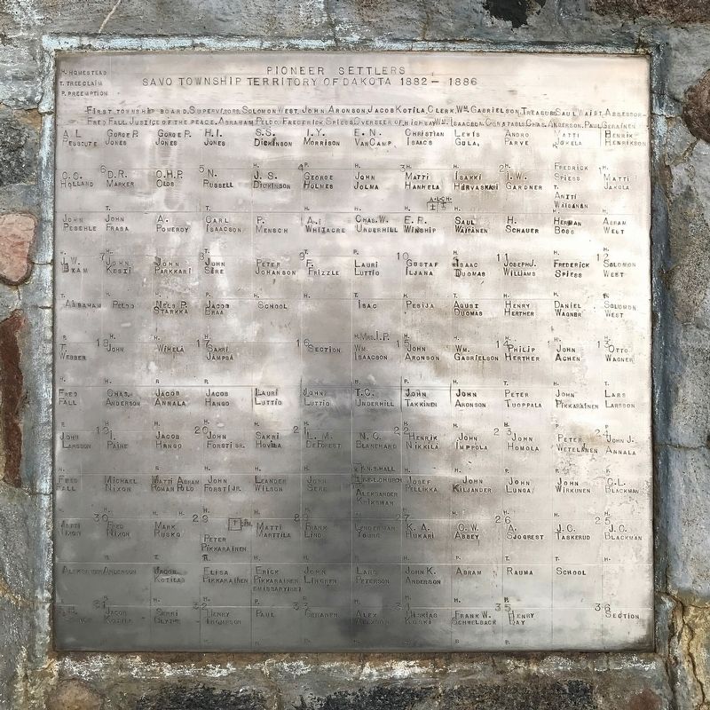 In Memory of the Finnish Pioneers Marker <i>(east side)</i> image. Click for full size.