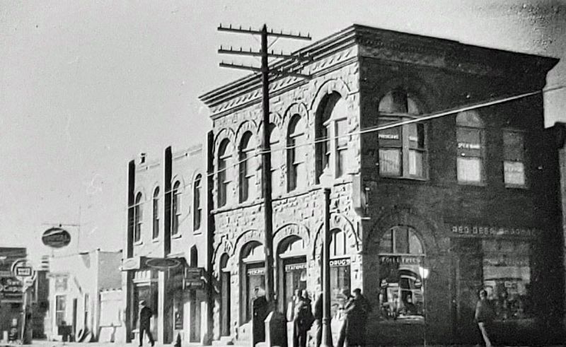 Marker detail: Greene Block, ca. 1929. Click for full size. Marker detail: Greene Block, ca. 1929 image. Click for full size.