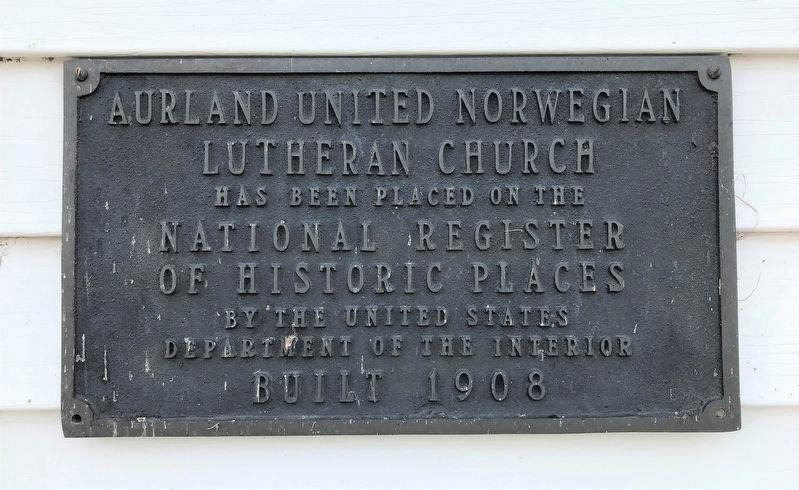 Aurland Church NRHP Marker image. Click for full size.