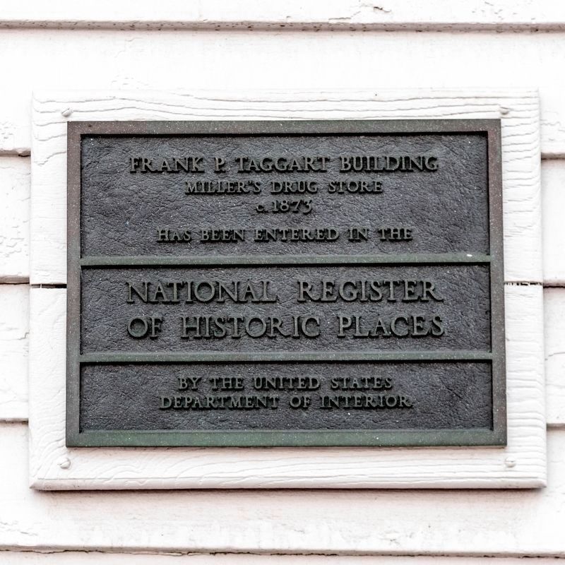 Frank P. Taggart Building NRHP Plaque image. Click for more information.