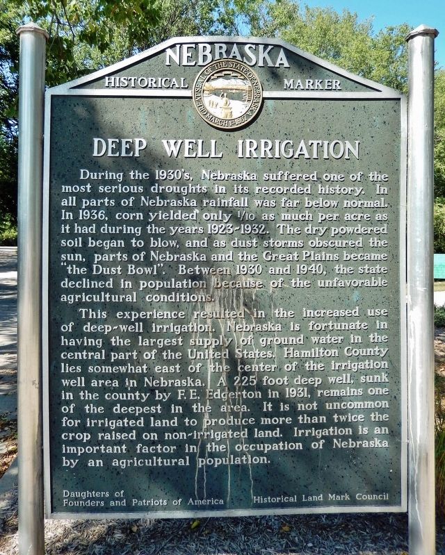 Deep Well Irrigation Marker image. Click for full size.