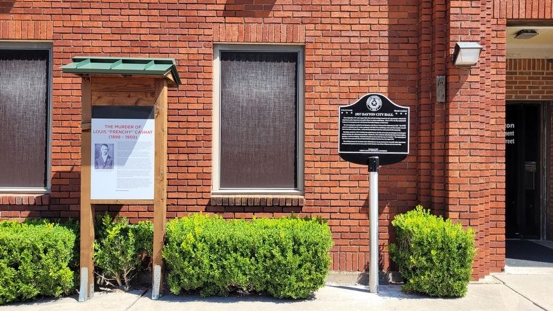 The 1937 Dayton City Hall Marker is on the right of the two markers image. Click for full size.