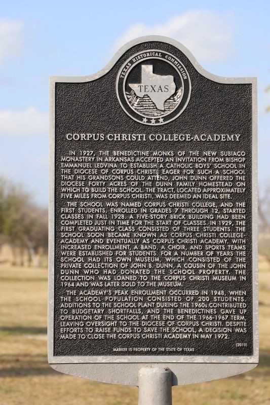 Corpus Christi College-Academy Marker. Click for full size. Corpus Christi College-Academy Marker image. Click for full size.