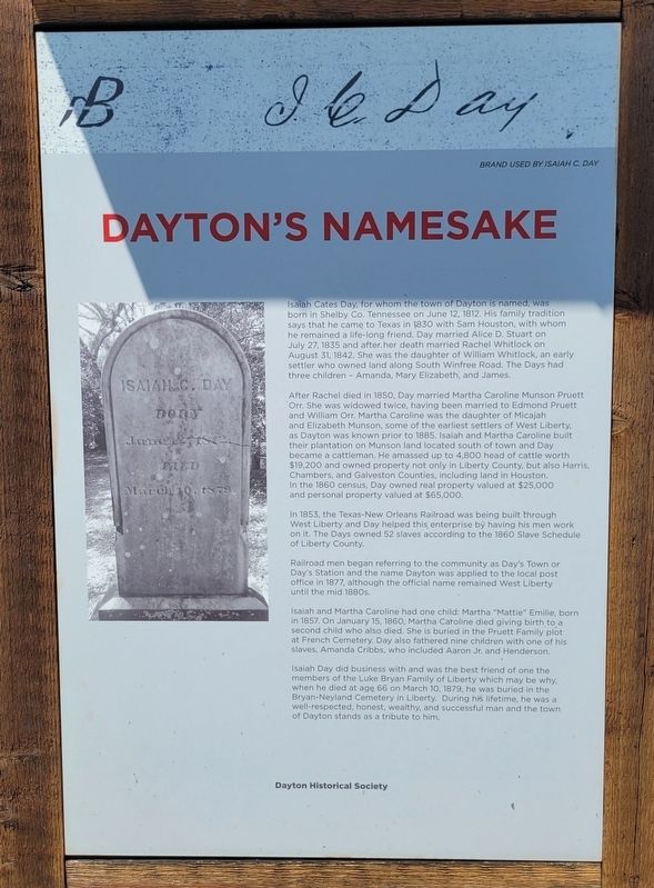 Dayton's Namesake Marker image. Click for full size.