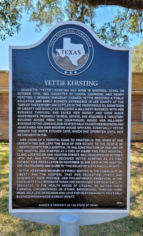 Yettie Kersting Marker image. Click for full size.