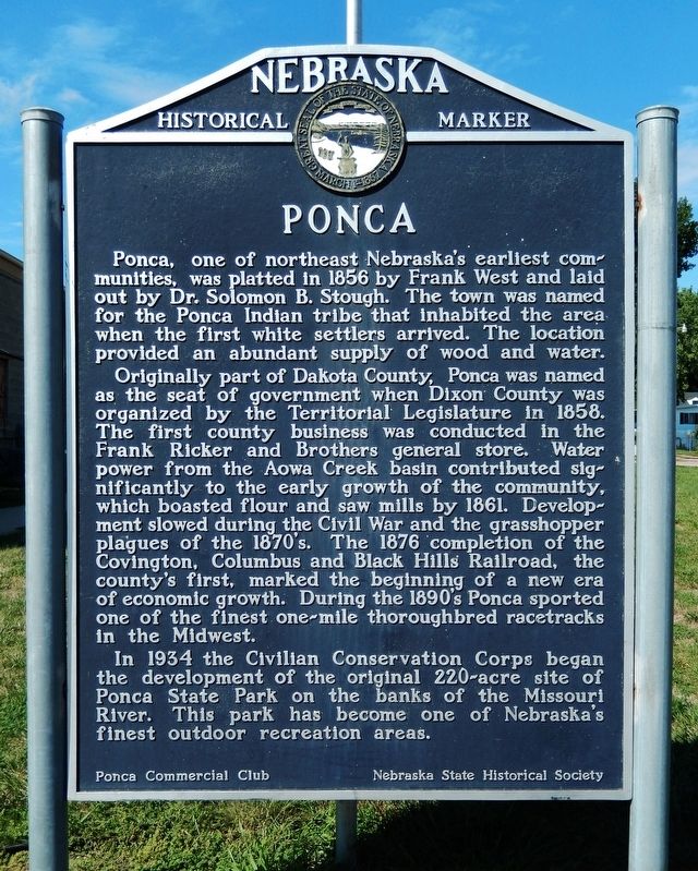 Ponca Marker image. Click for full size.