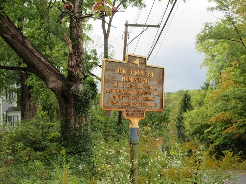 Hon. Henry Fish Homestead Marker. Click for full size. Hon. Henry Fish Homestead Marker image. Click for full size.