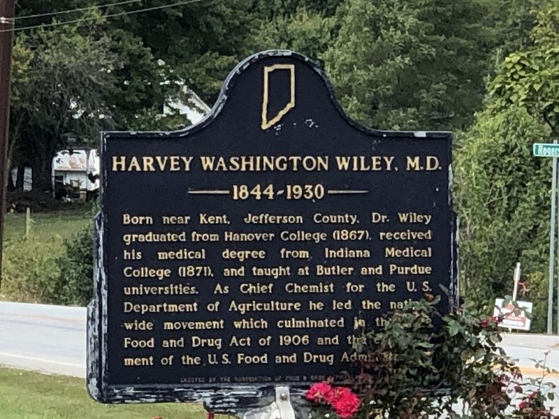 Harvey Washington Wiley, M.D. Marker image. Click for full size.