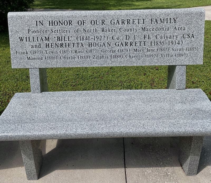 Garrett Family Bench image. Click for full size.