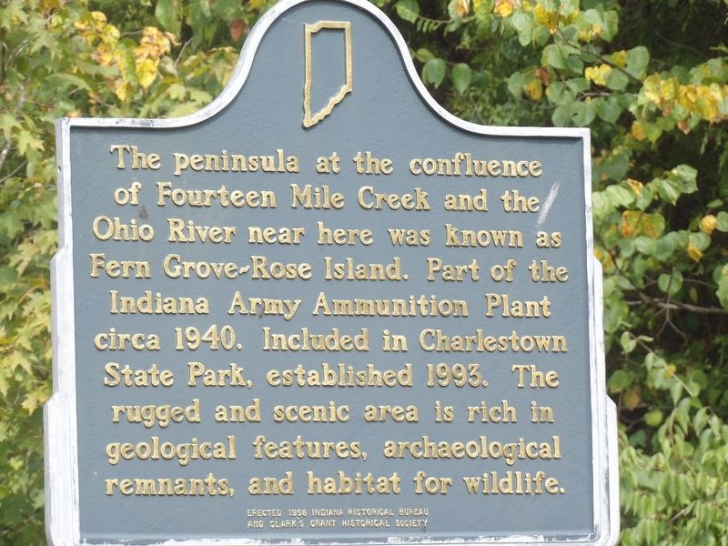 Fern Grove and Rose Island Resorts Marker (side B) image. Click for full size.