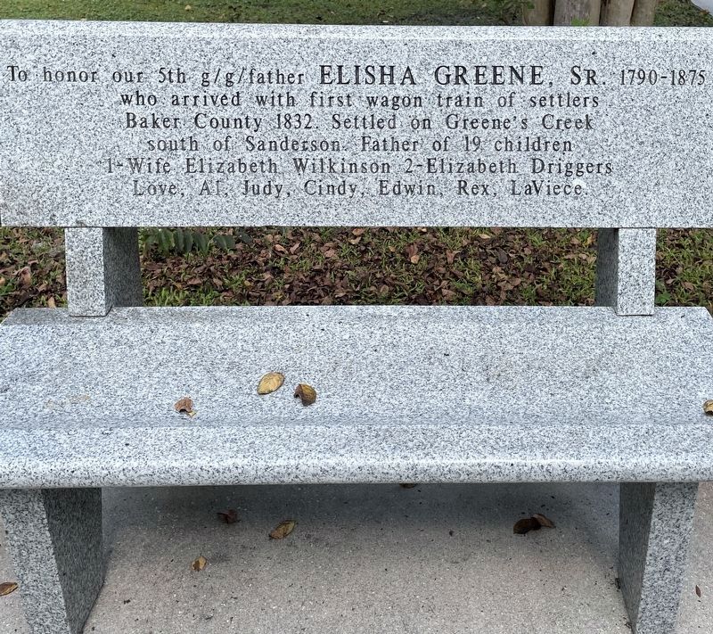 Elisha Greene Bench image. Click for full size.
