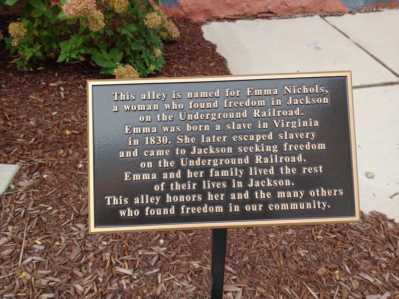 This alley is named for Emma Nichols Marker. Click for full size. This alley is named for Emma Nichols Marker image. Click for full size.