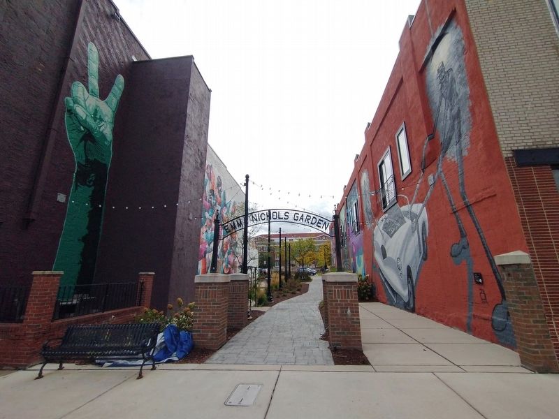 This alley is named for Emma Nichols Marker. Click for full size. This alley is named for Emma Nichols Marker image. Click for full size.