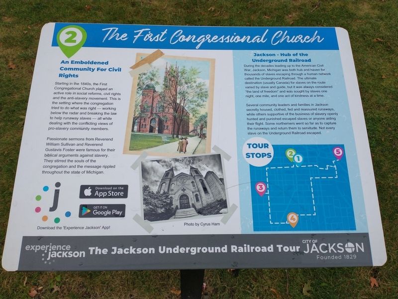 The First Congregational Church Marker. Click for full size. The First Congregational Church Marker image. Click for full size.