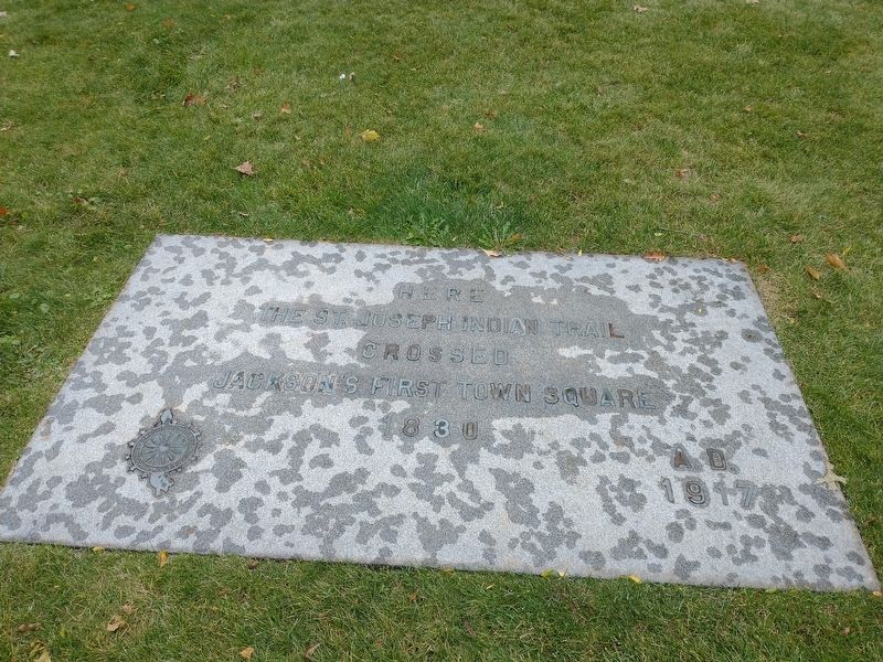 The St. Joseph Indian Trail Marker image. Click for full size.