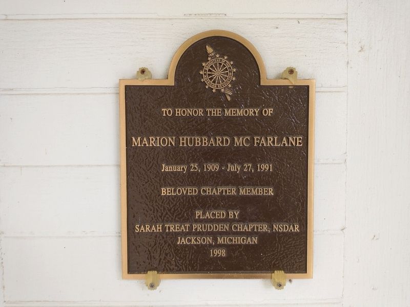 Marion Hubbard McFarlane Marker. Click for full size. Marion Hubbard McFarlane Marker image. Click for full size.