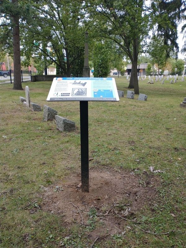 Mt. Evergreen Cemetery Marker. Click for full size. Mt. Evergreen Cemetery Marker image. Click for full size.
