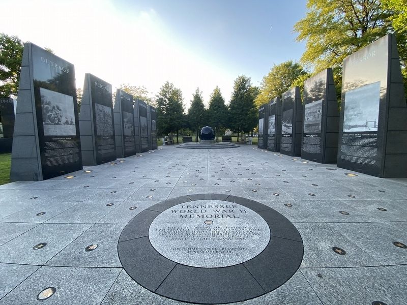 Tennessee World War II Memorial. Click for full size. Tennessee World War II Memorial image. Click for full size.