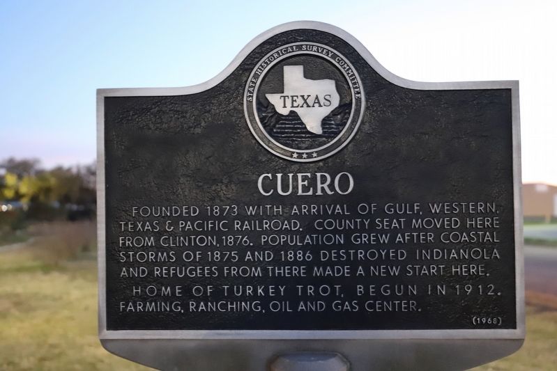 Cuero Marker. Click for full size. Cuero Marker image. Click for full size.
