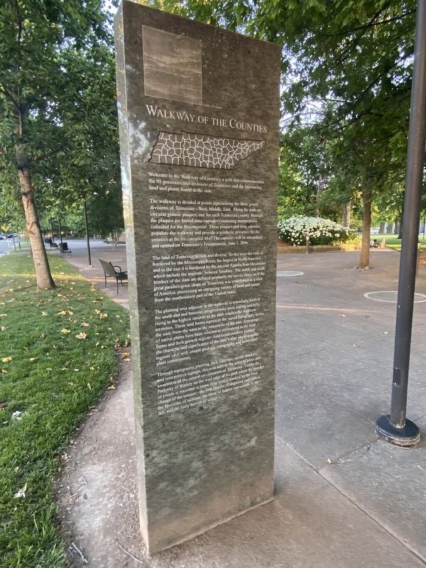 Walkway of the Counties / Mountains Marker. Click for full size. Walkway of the Counties / Mountains Marker image. Click for full size.