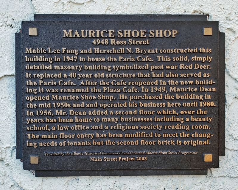 Maurice Shoe Shop Marker image. Click for full size.