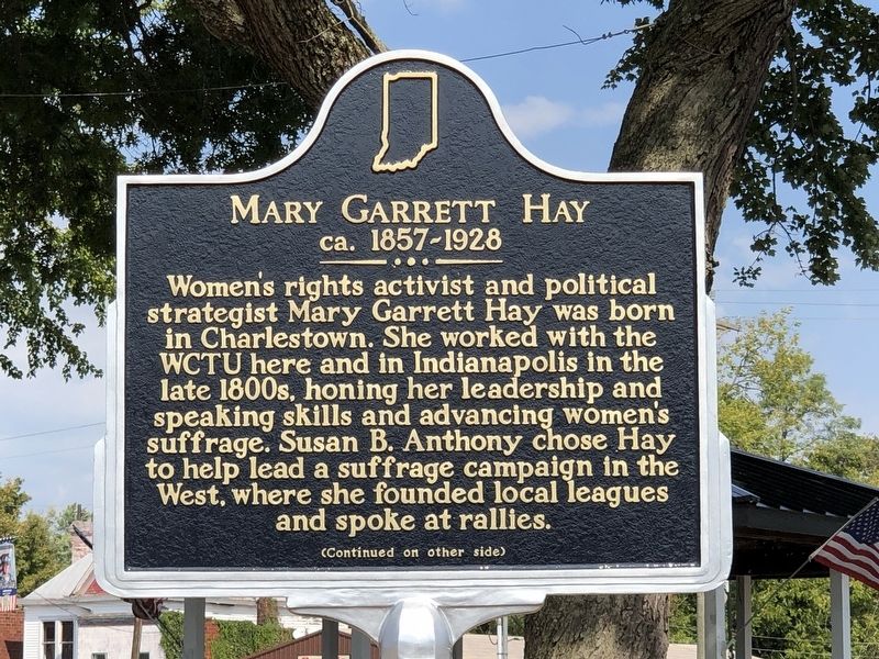 Mary Garrett Hay Marker (side A) image. Click for full size.