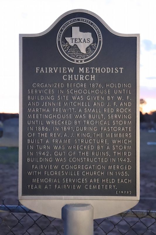 Fairview Methodist Church Marker image. Click for full size.