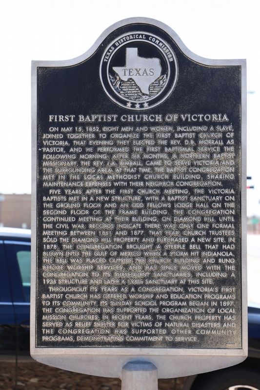 First Baptist Church of Victoria Marker. Click for full size. First Baptist Church of Victoria Marker image. Click for full size.