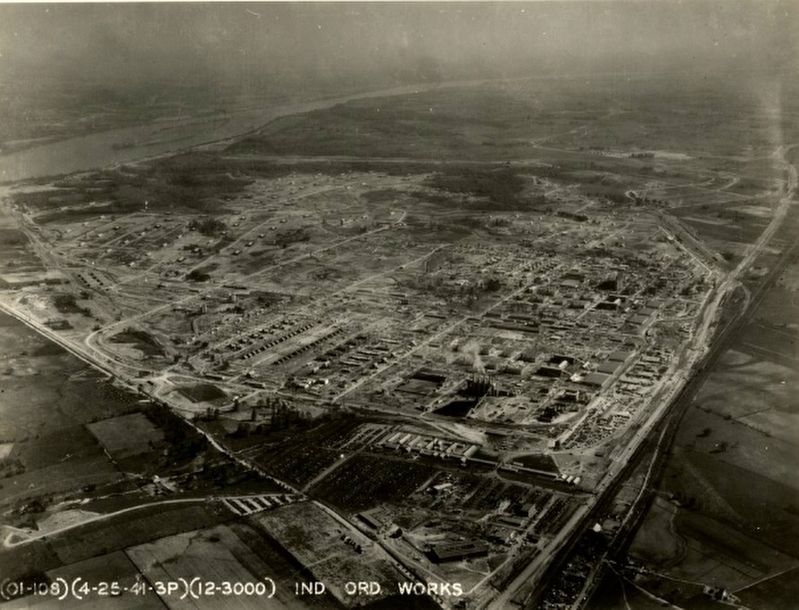 Aerial view of Indiana Ordnance Works image. Click for full size.