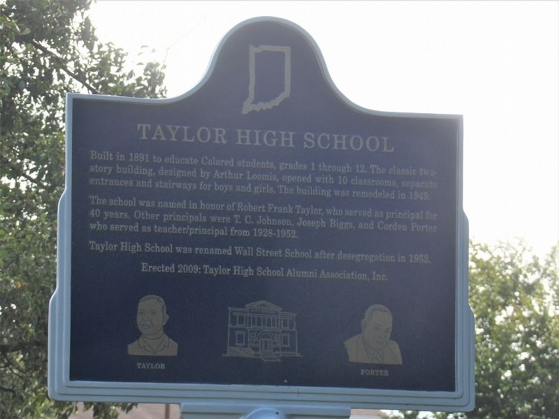 Taylor High School Marker (side A) image. Click for full size.