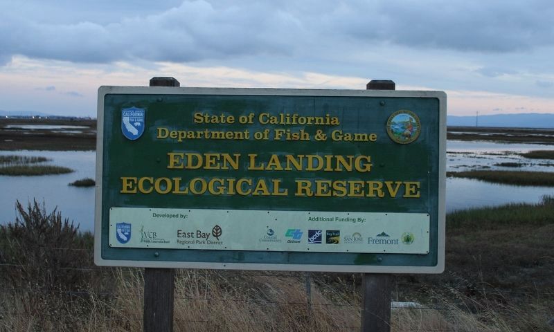 Eden Landing Ecological Reserve Sign image. Click for full size.