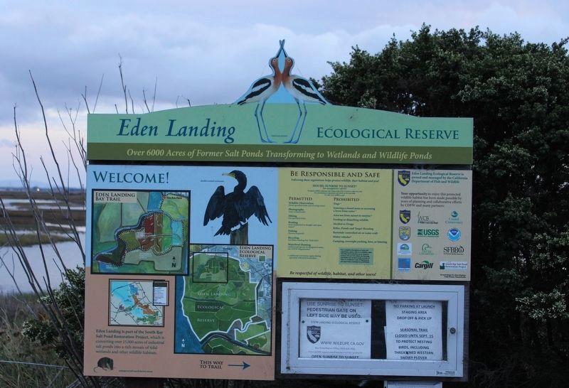 Eden Landing Ecological Reserve Sign image. Click for full size.