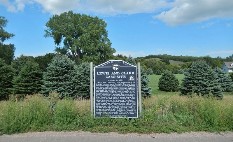 Lewis and Clark Campsite Marker. Click for full size. Lewis and Clark Campsite Marker image. Click for full size.