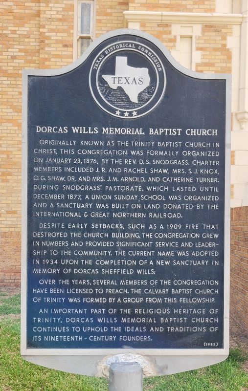 Dorcas Wills Memorial Baptist Church Marker. Click for full size. Dorcas Wills Memorial Baptist Church Marker image. Click for full size.
