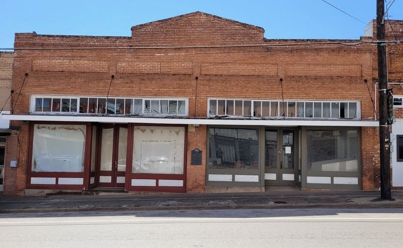 The view of the W.E. Mayes Property and Marker from across the street. Click for full size. The view of the W.E. Mayes Property and Marker from across the street image. Click for full size.