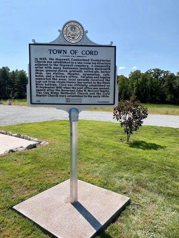 Town of Cord Marker image. Click for full size.