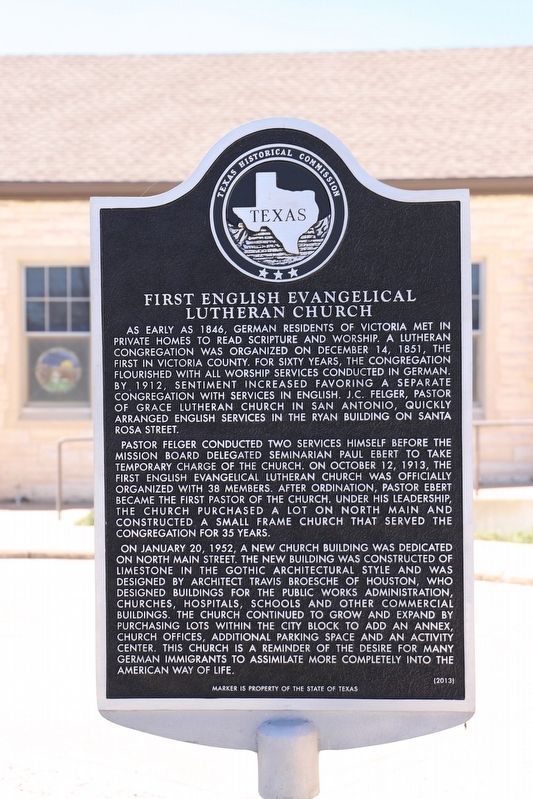 First English Evangelical Lutheran Church Marker image. Click for full size.