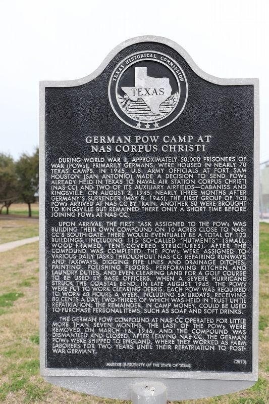 German POW Camp at NAS Corpus Christi Marker. Click for full size. German POW Camp at NAS Corpus Christi Marker image. Click for full size.