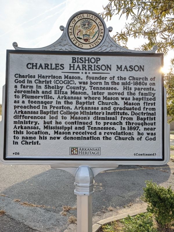 Bishop Charles Harrison Mason Marker image. Click for full size.