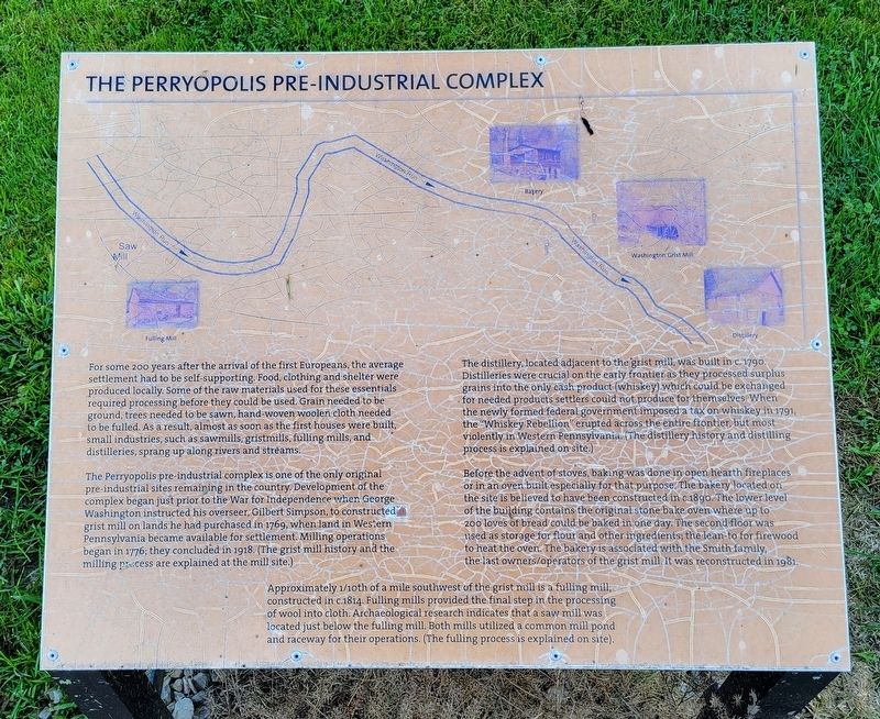 The Perryopolis Pre-Industrial Complex Marker image. Click for full size.